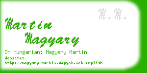 martin magyary business card